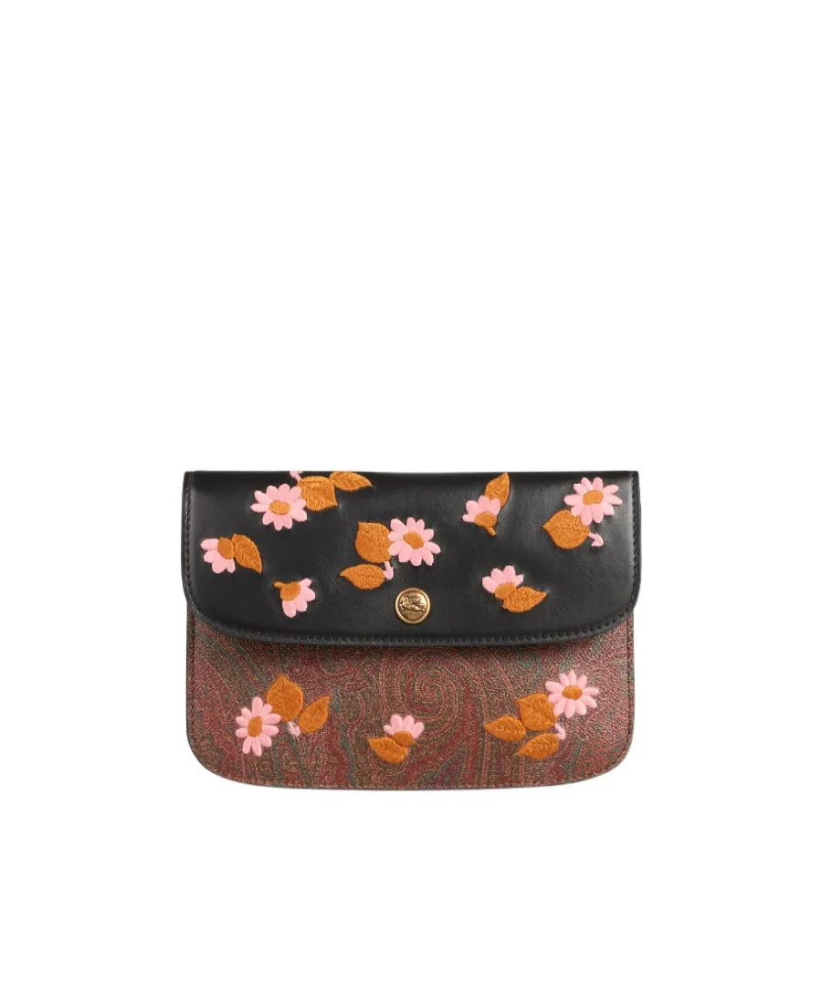 Paisley Printed Foldover Top Wallet