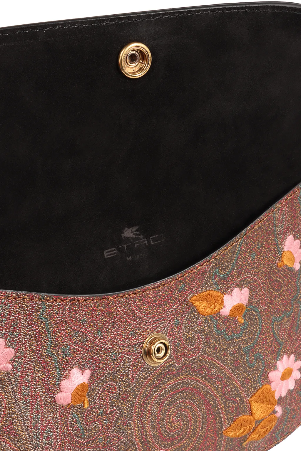 Paisley Printed Foldover Top Wallet