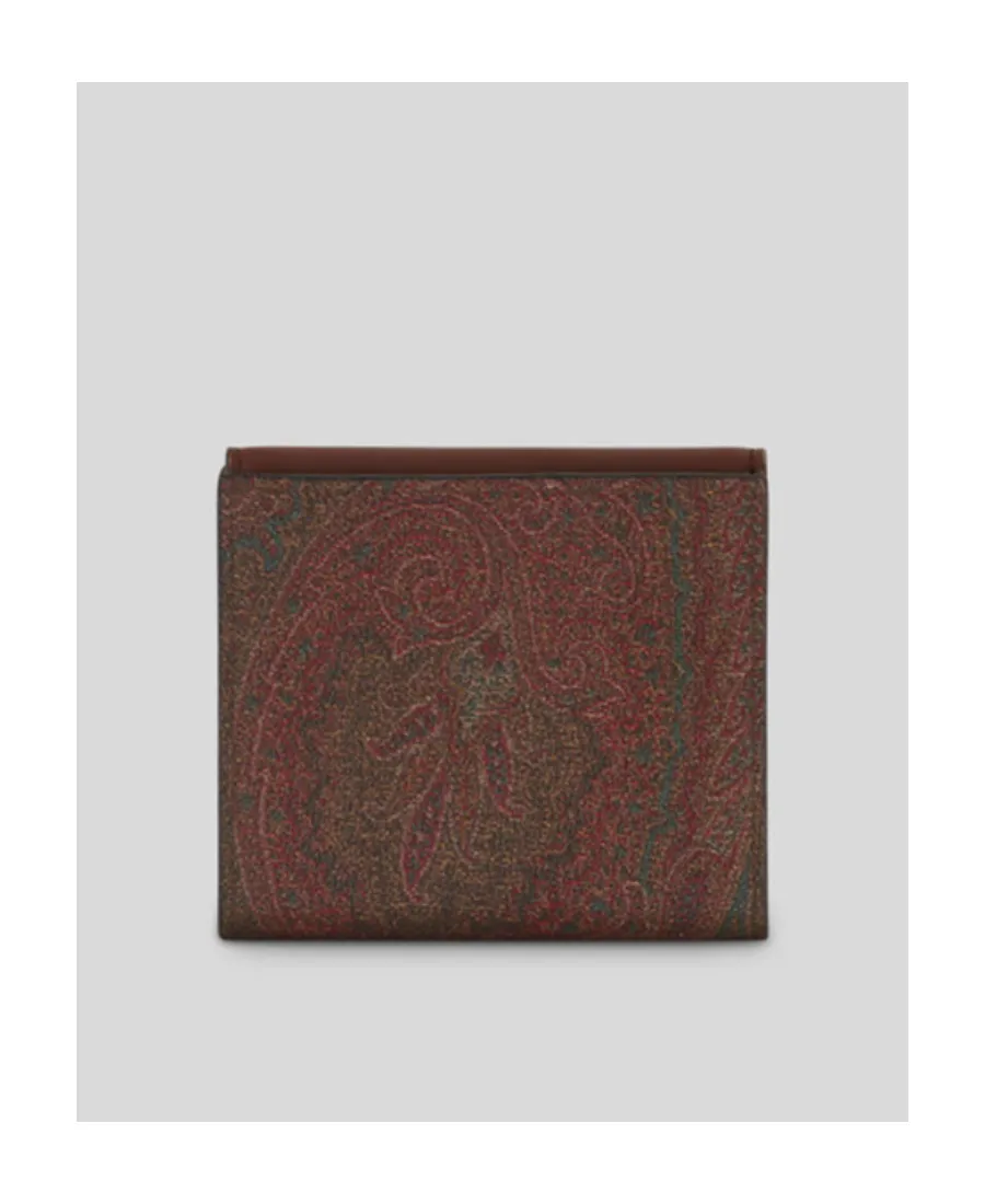 Paisley Jacquard Fold-Over Wallet