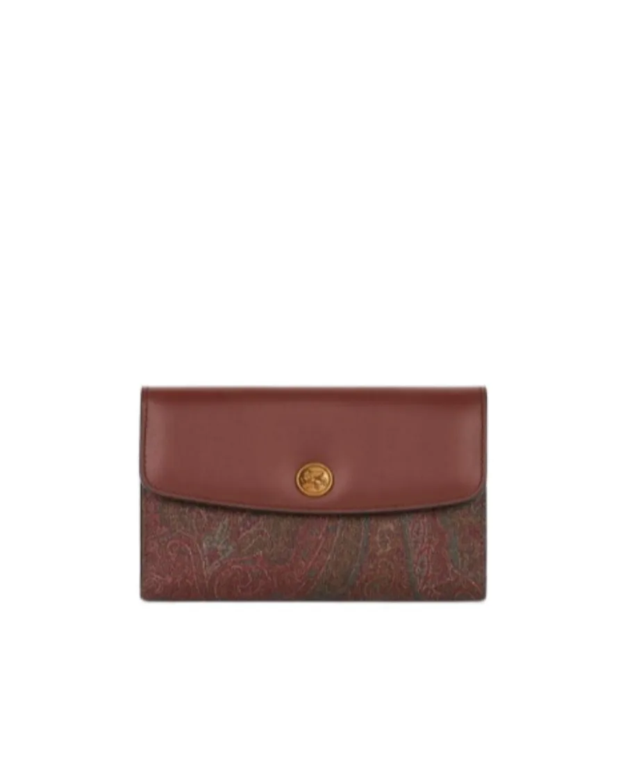 Essential Paisley Printed Foldover-Top Wallet