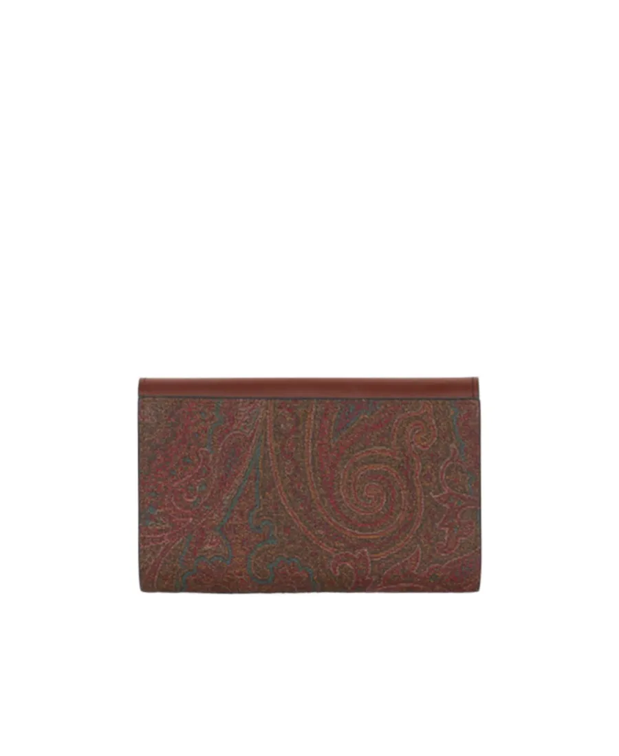 Essential Paisley Printed Foldover-Top Wallet