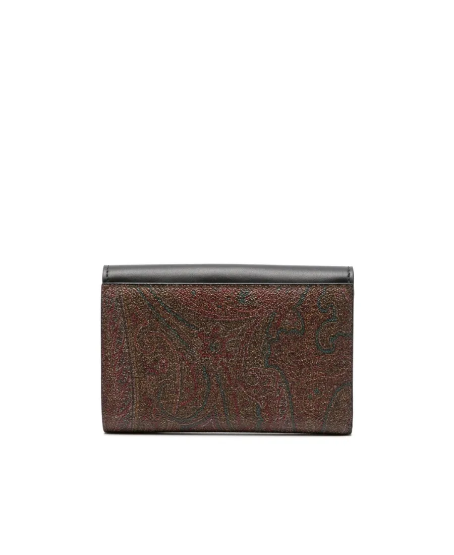 Essential Paisley Printed Foldover Wallet