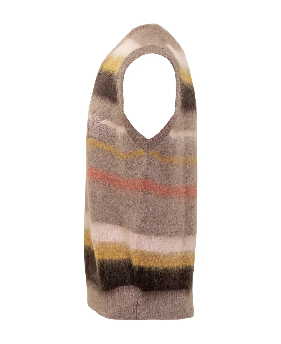 V-Neck Sleeveless Knitted Jumper