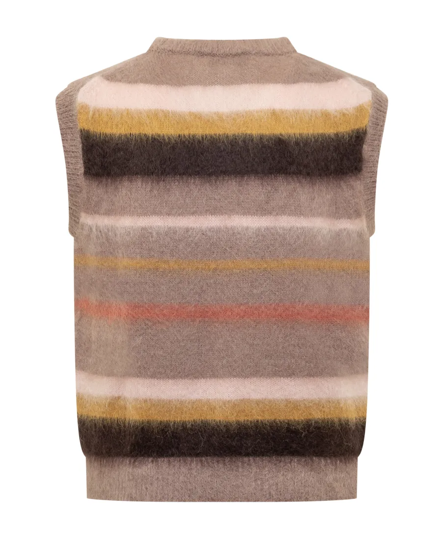 V-Neck Sleeveless Knitted Jumper