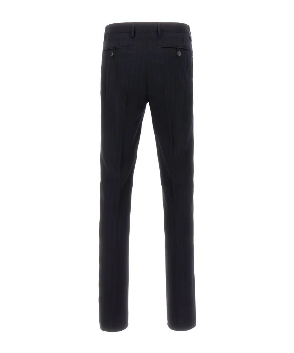 Pressed-Crease Straight Leg Trousers
