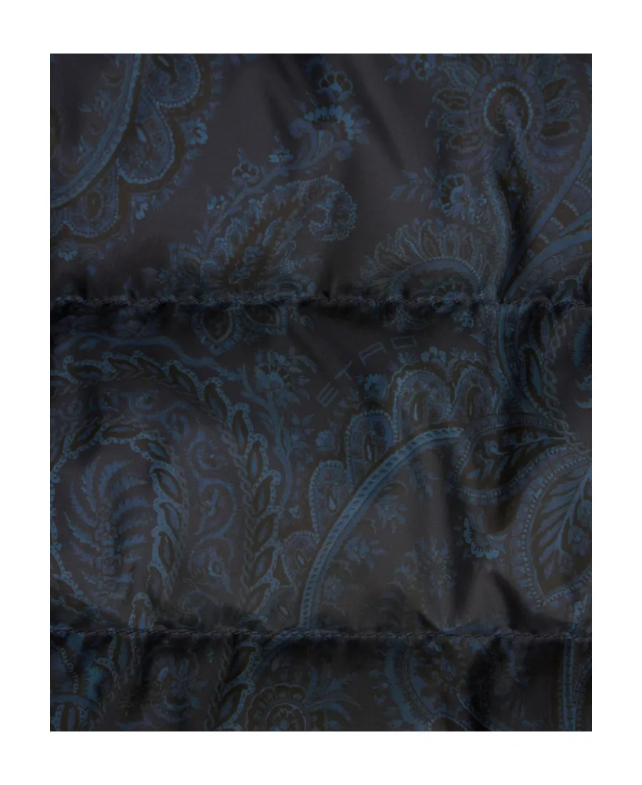 Paisley-Printed Zip-Up Padded Jacket