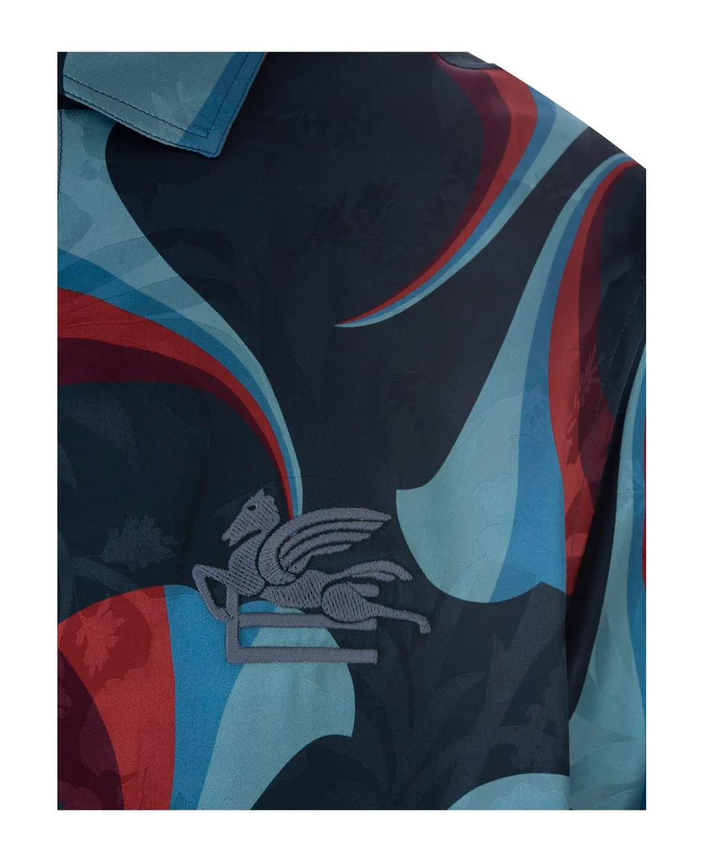 Logo Embroidered Floral-Printed Bowling Shirt
