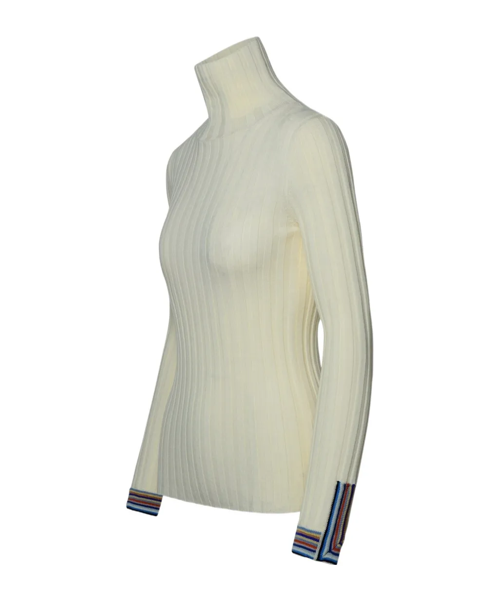 Polo Neck Ribbed Jumper