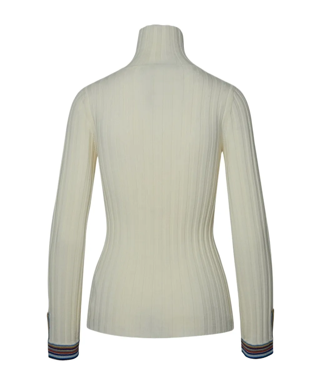 Polo Neck Ribbed Jumper