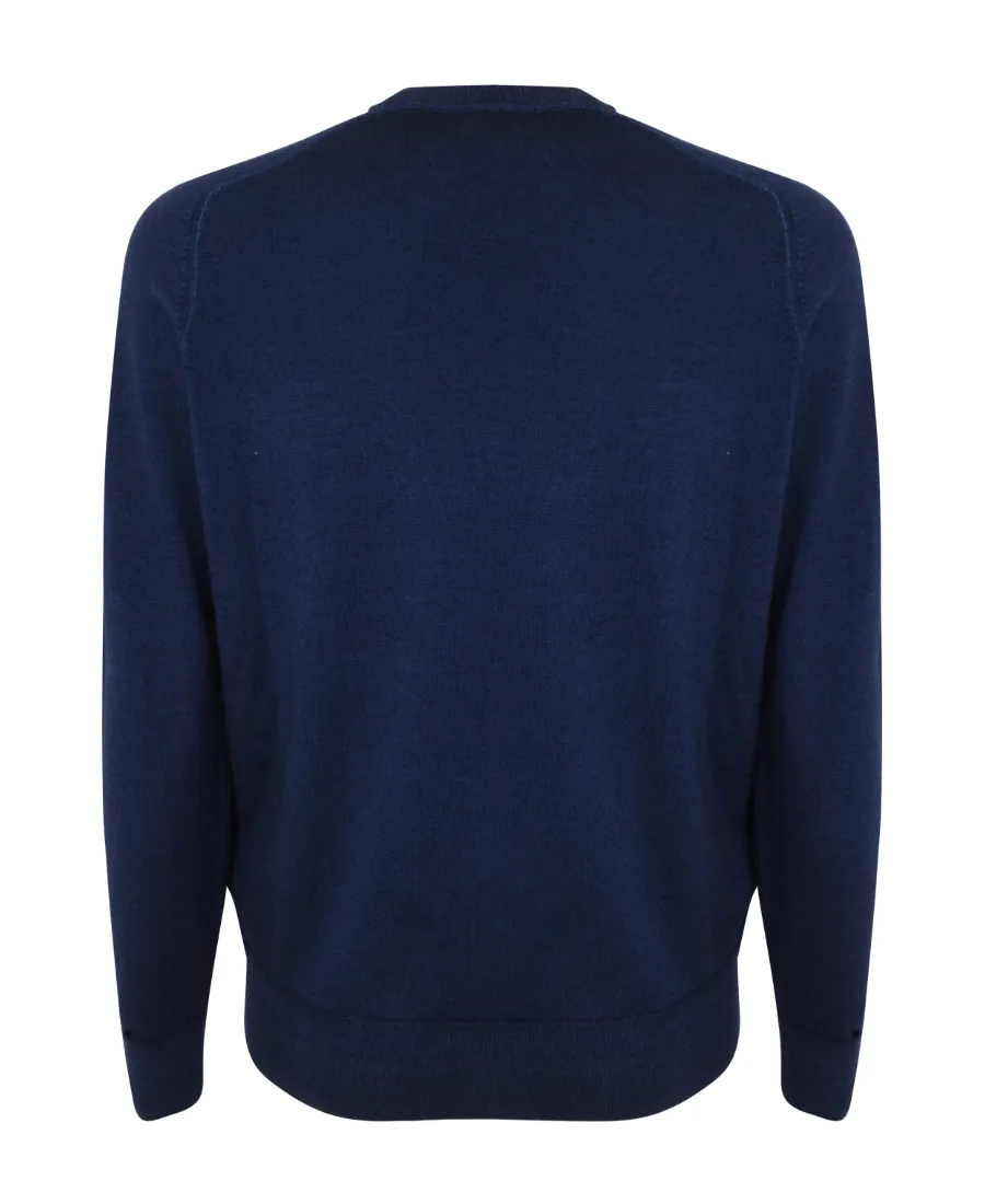 Logo-Embroidered Crewneck Knitted Jumper
