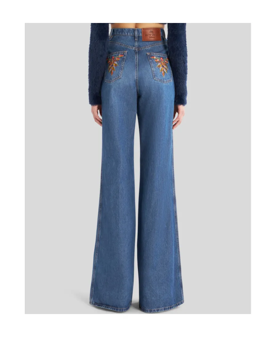 High-Waisted Flared Jeans