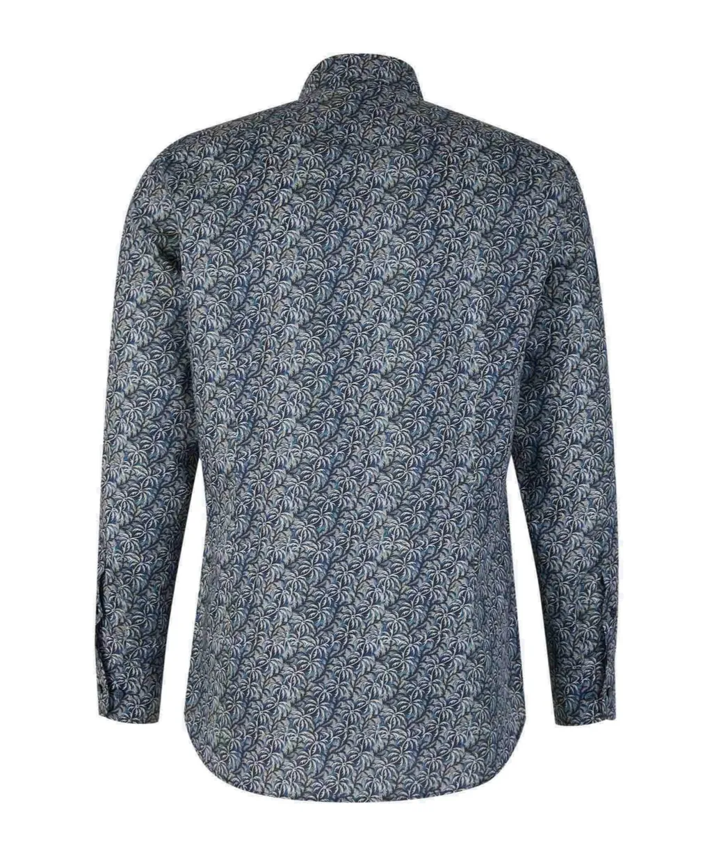Allover Printed Long-Sleeved Shirt