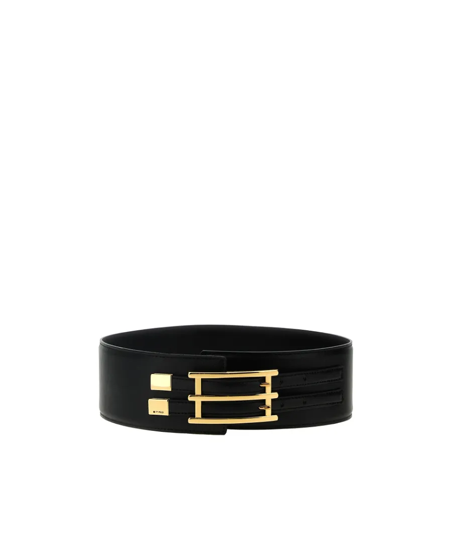 Logo Engraved Rectangle-Buckle Belt