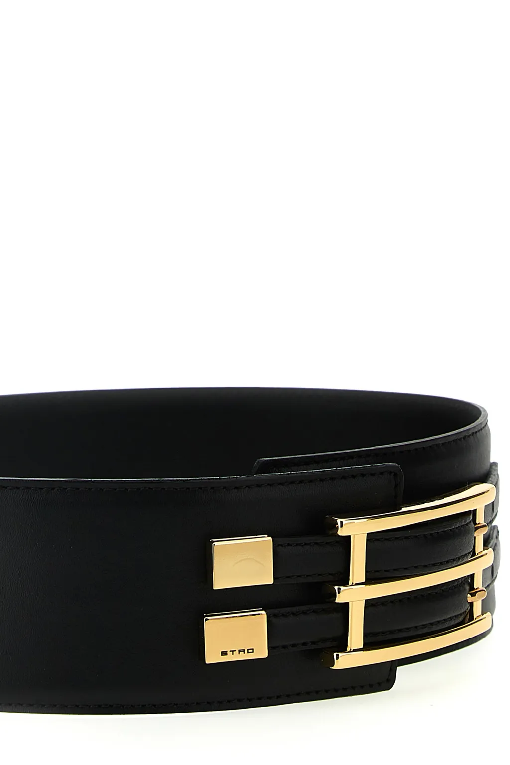 Logo Engraved Rectangle-Buckle Belt