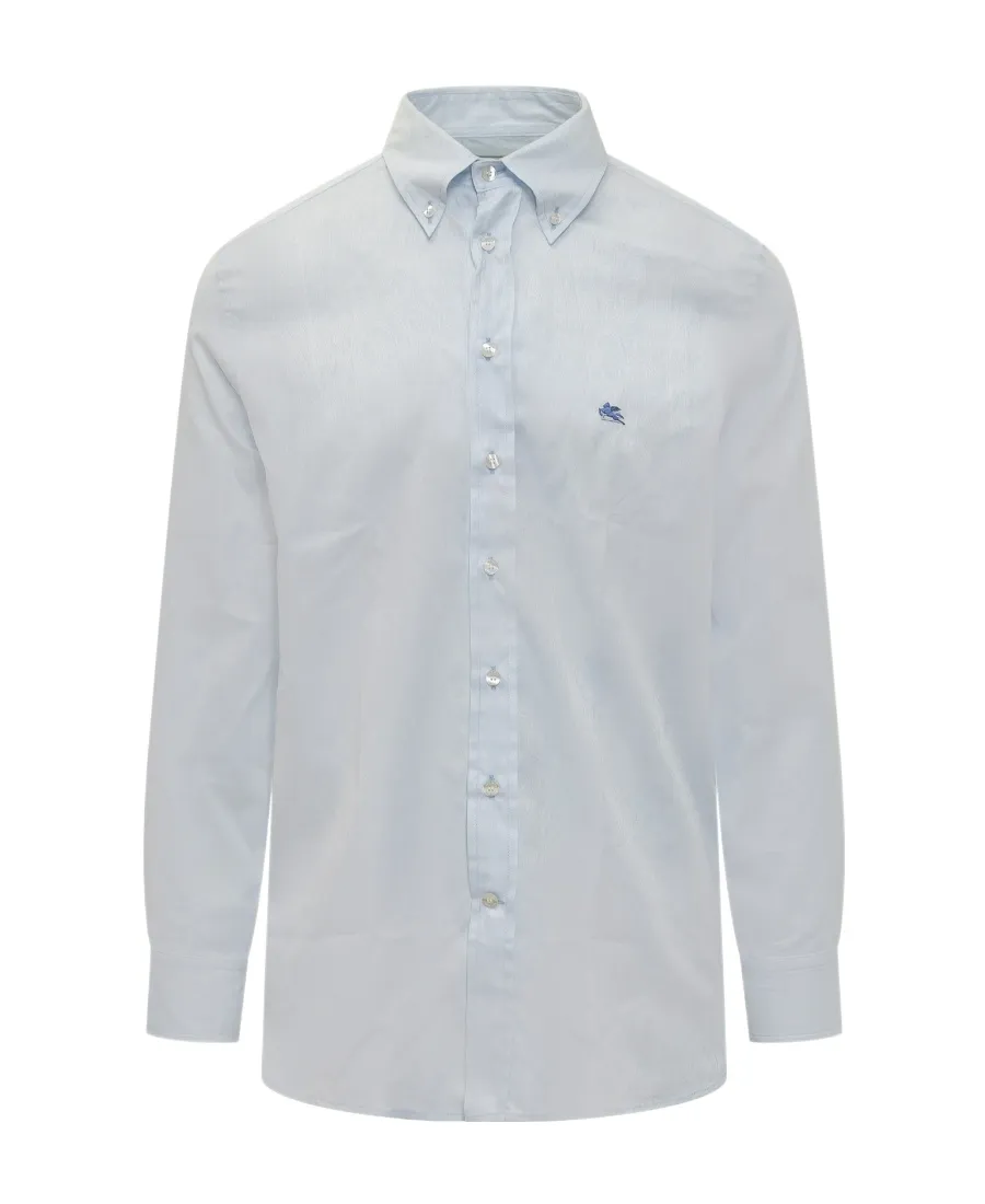Logo Embroidered Button Shirt