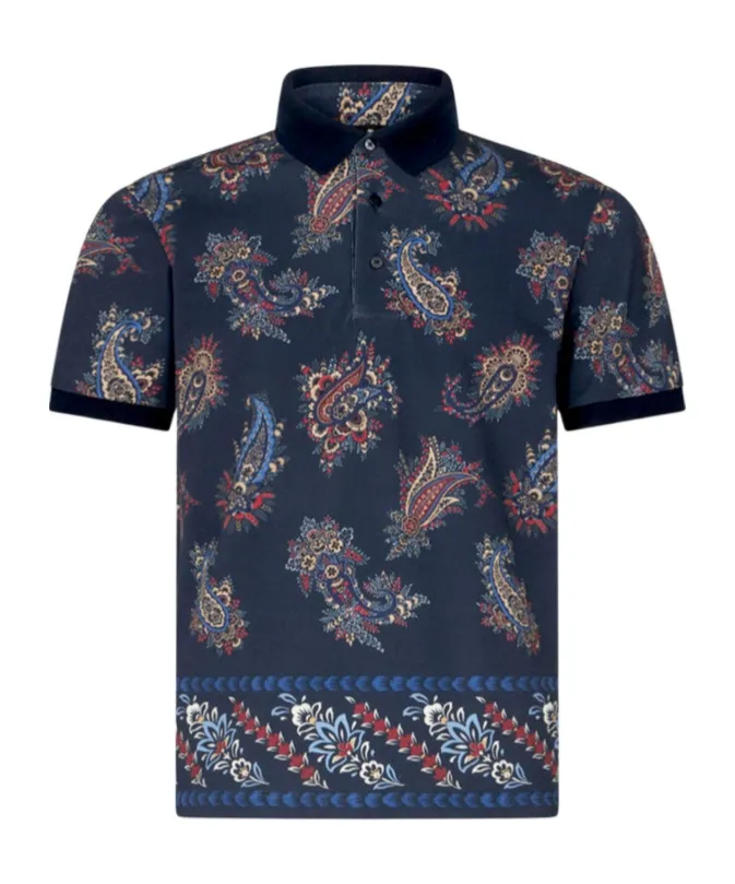 Paisley Cotton Polo Shirt