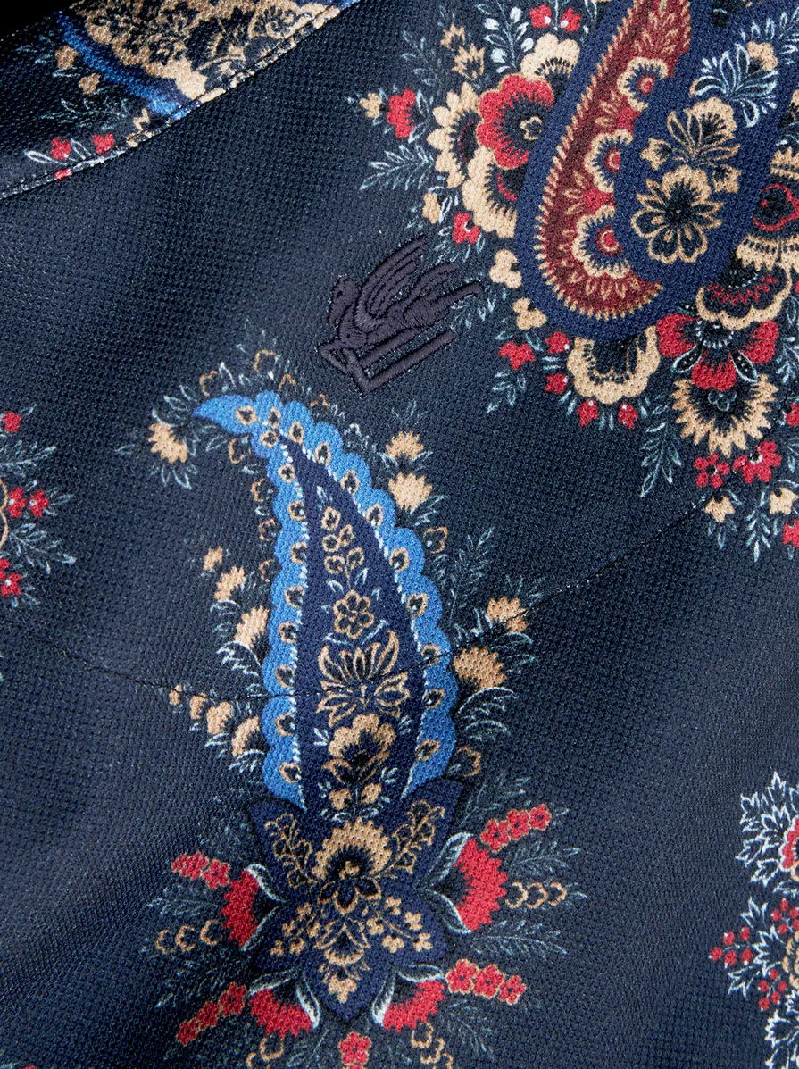 Paisley Cotton Polo Shirt