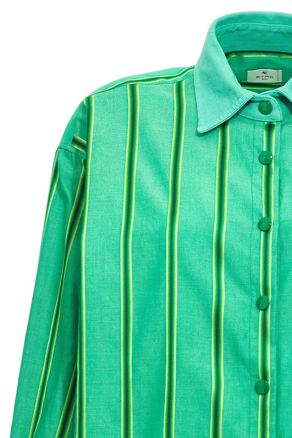 Logo Embroidered Striped Shirt