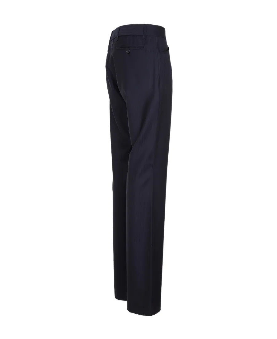 Striped Straight-Leg Trousers