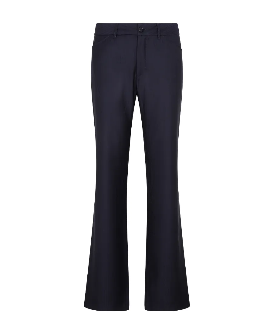 Striped Straight-Leg Trousers