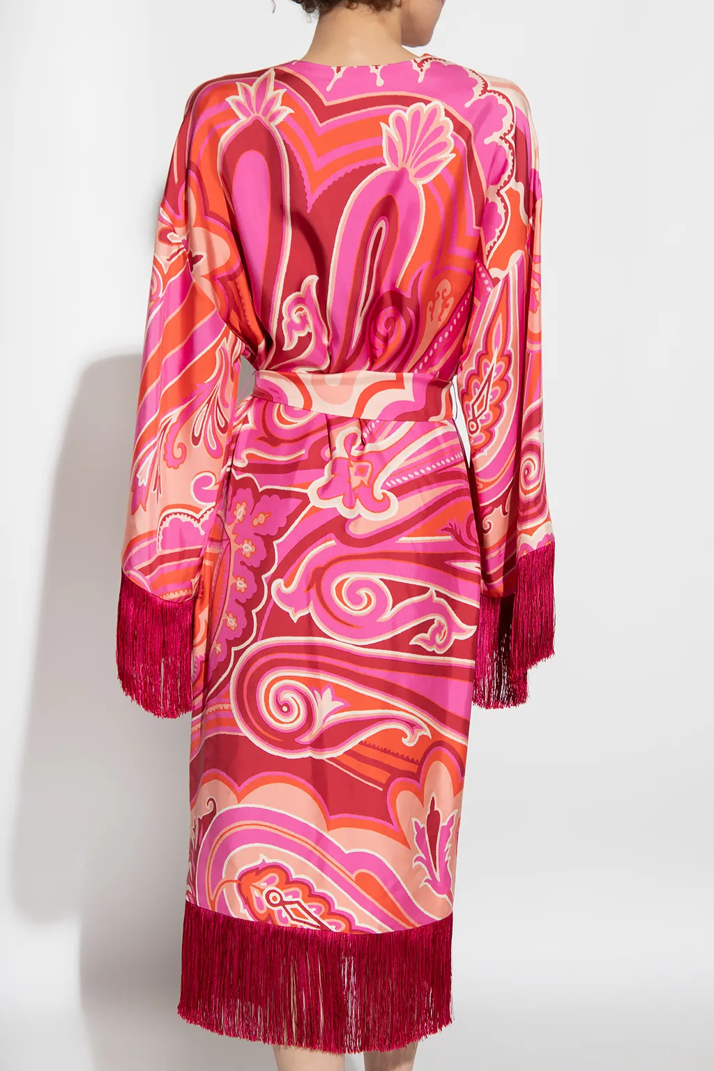 Paisley Pattern Belted Jacket