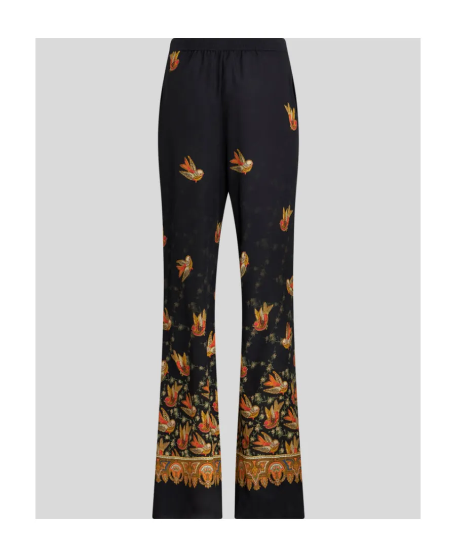 Paisley Printed Straight Leg Trousers