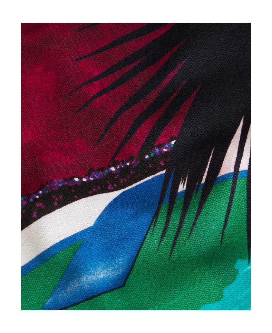 Graphic Printed Drawstring Hoodie
