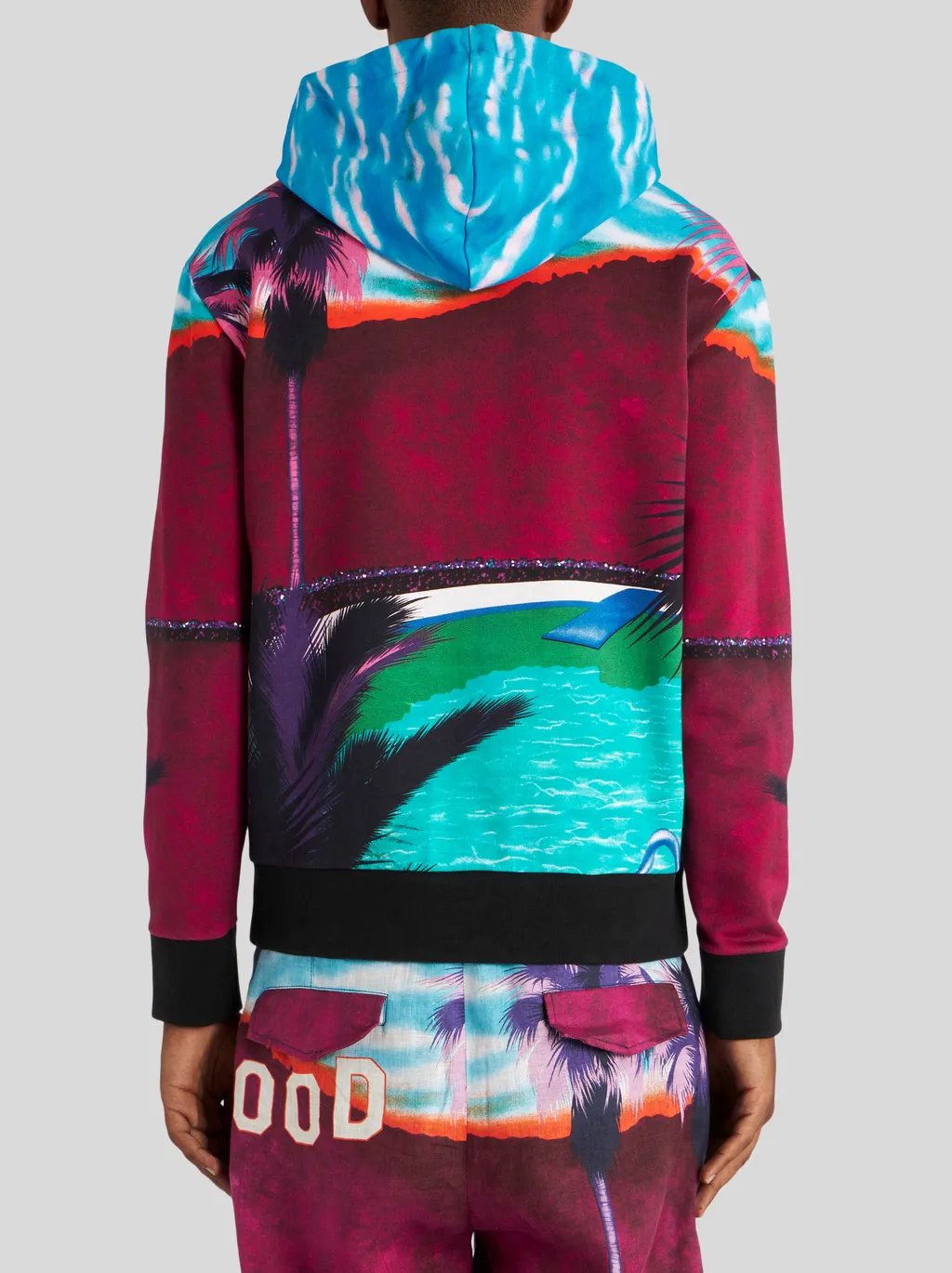 Graphic Printed Drawstring Hoodie