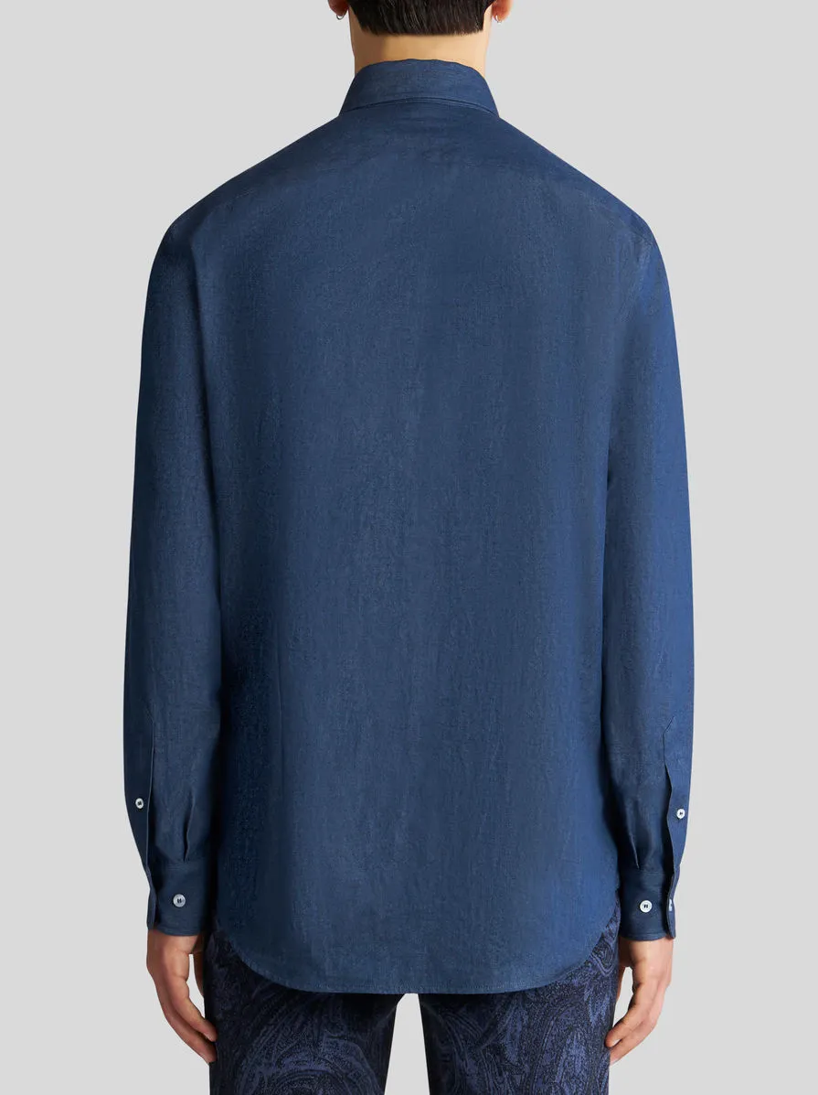 Long-Sleeved Button-Up Shirt