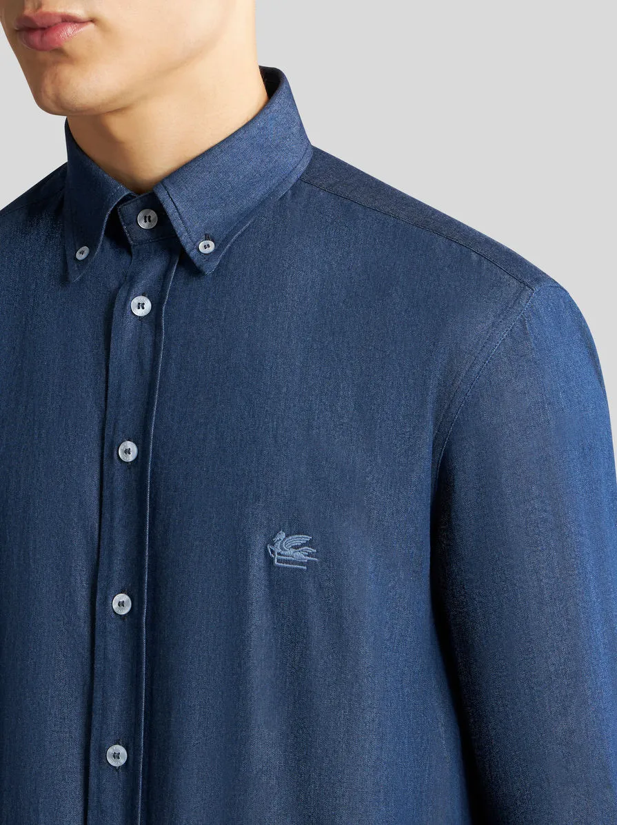 Long-Sleeved Button-Up Shirt