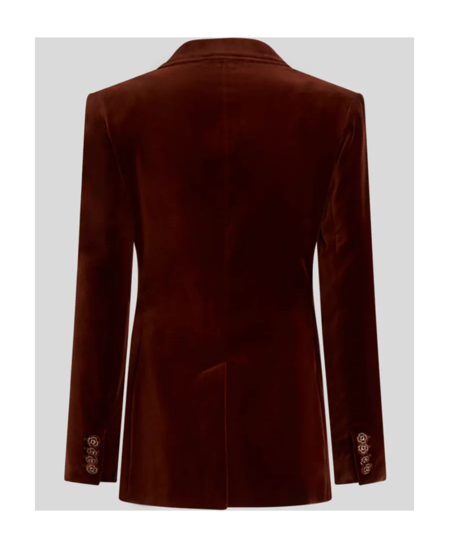 Double-Breasted Long-Sleeved Blazer