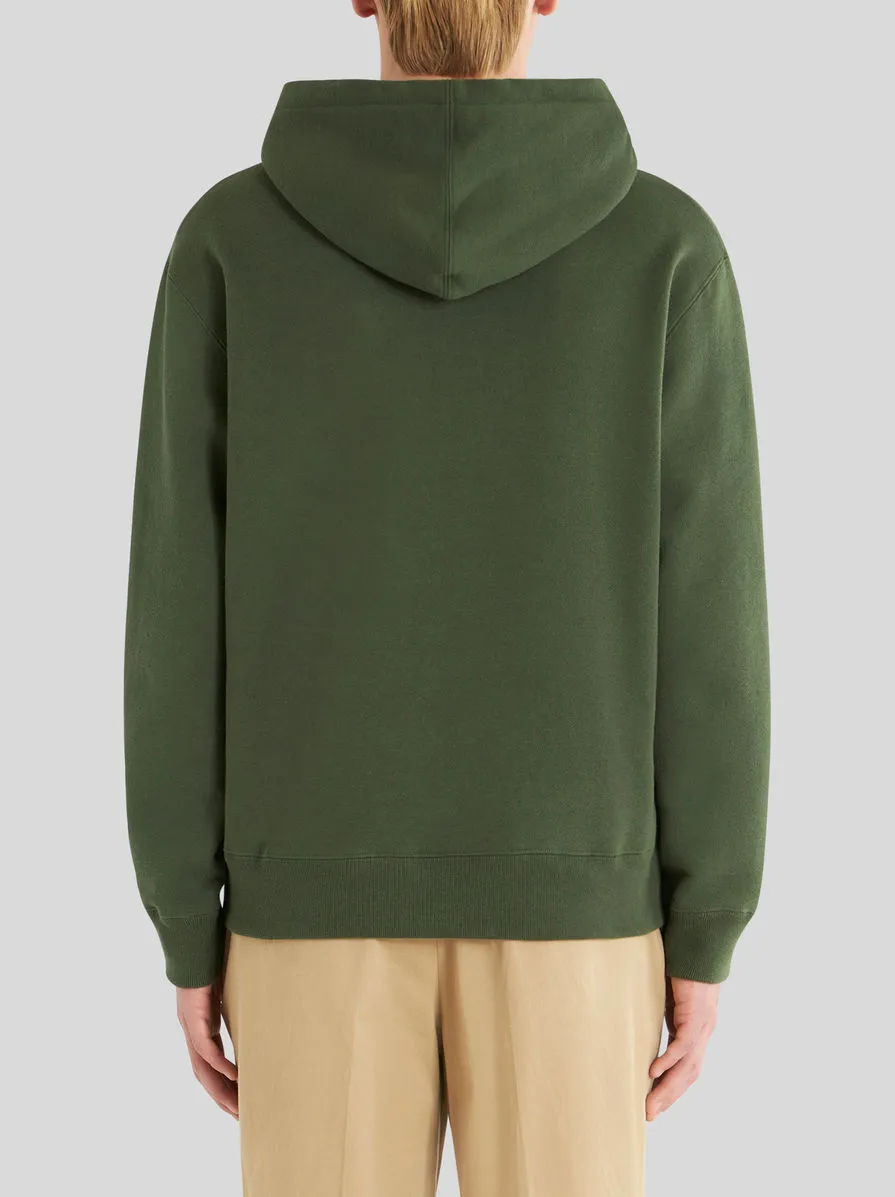 Logo Embroidered Drawstring Hoodie