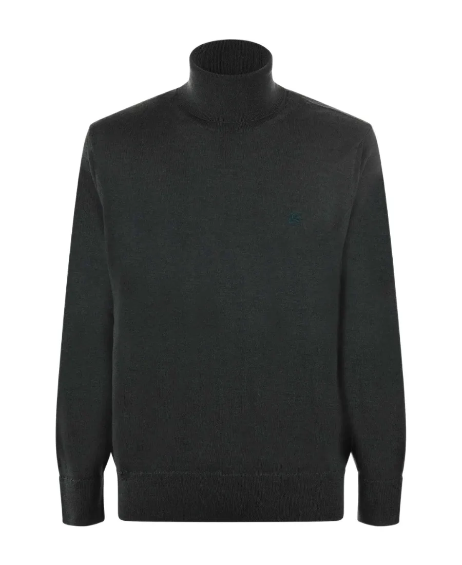 Pegaso Embroidered Turtleneck Knitted Jumper