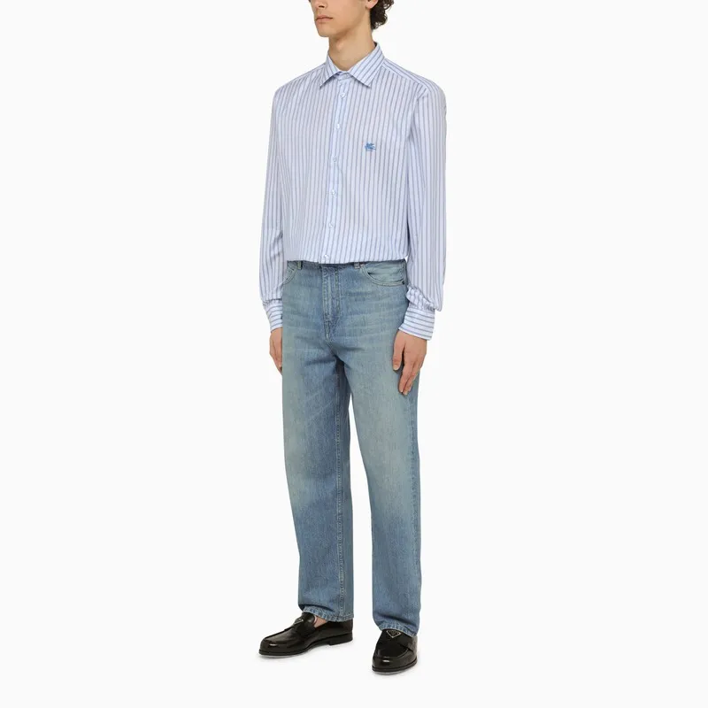 Pegaso Embroidered Striped Shirt