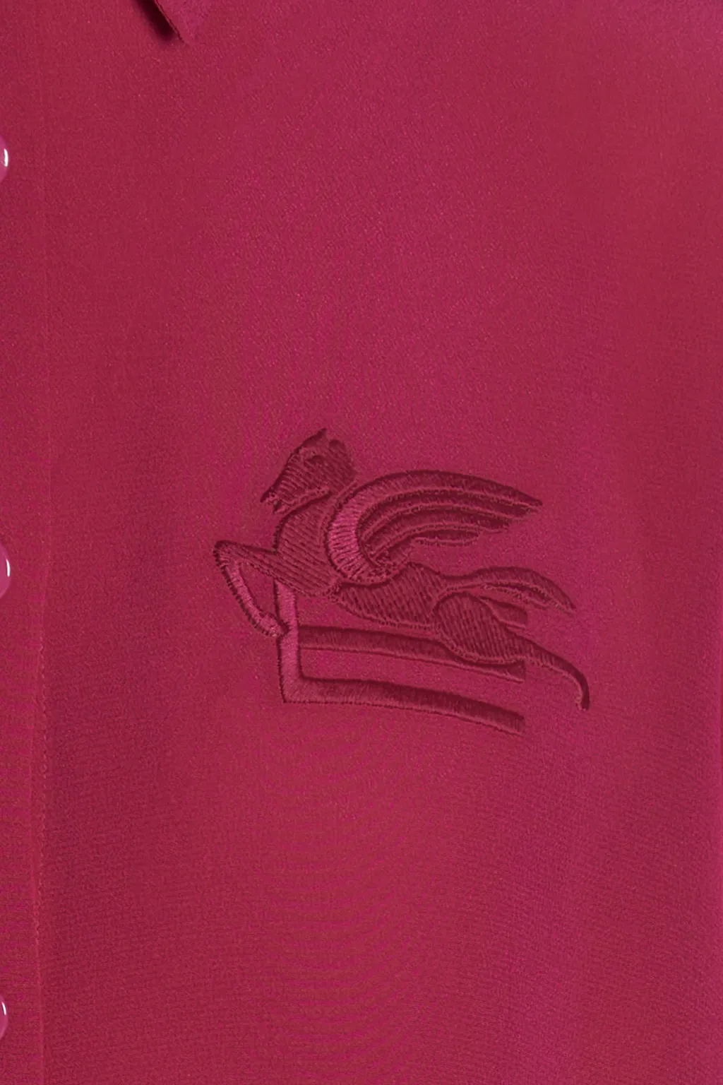Logo Embroidered Long-Sleeved Shirt