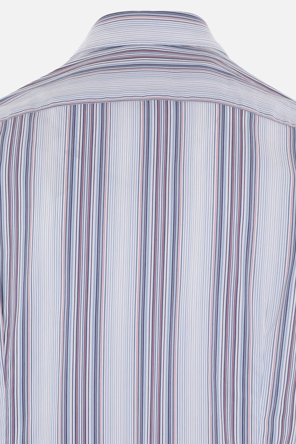 Stripe Pattern Logo Embroidered Shirt