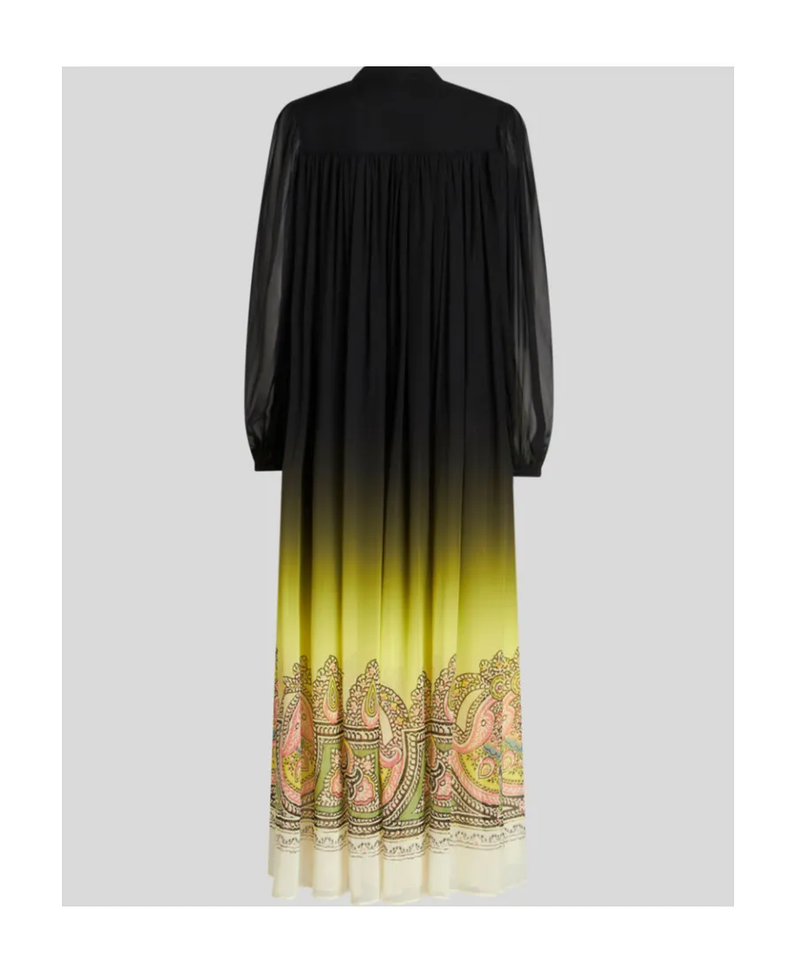 Gradient Effect V-Neck Dress