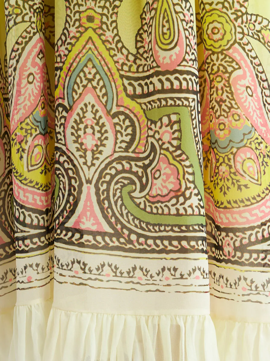 Gradient Effect V-Neck Dress