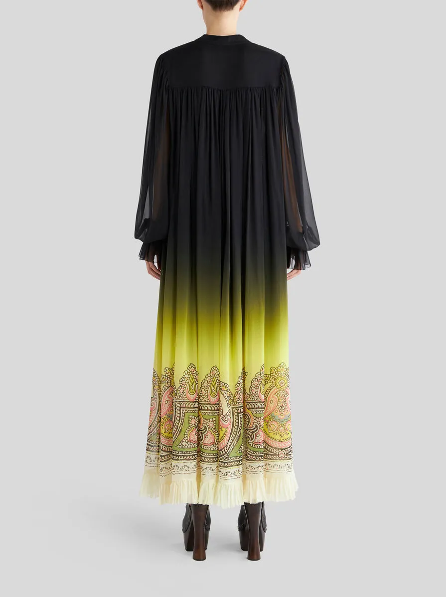 Gradient Effect V-Neck Dress