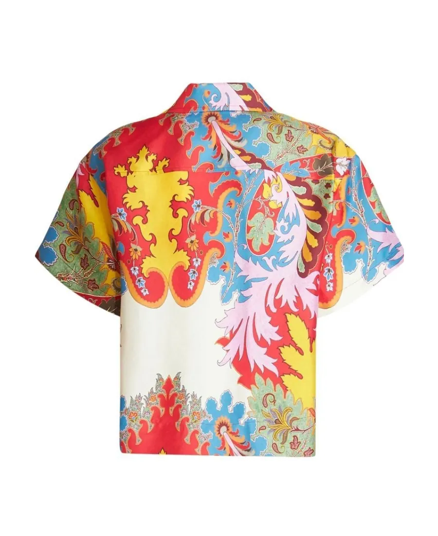 Graphic Printed Button-Up Shirt