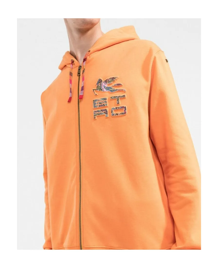 Logo-Debossed Zip-Up Hoodie