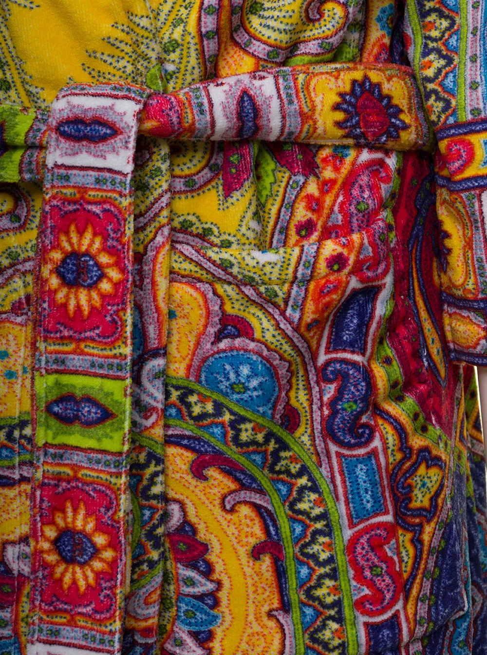 Paisley Pattern Belted Bath Robe