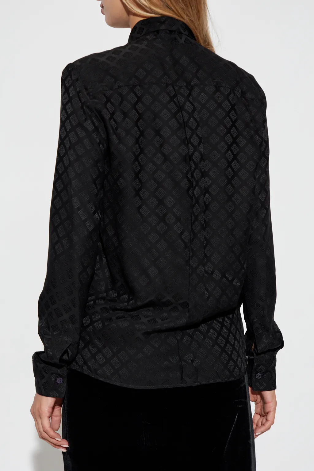 Jacquard Straight Hem Shirt