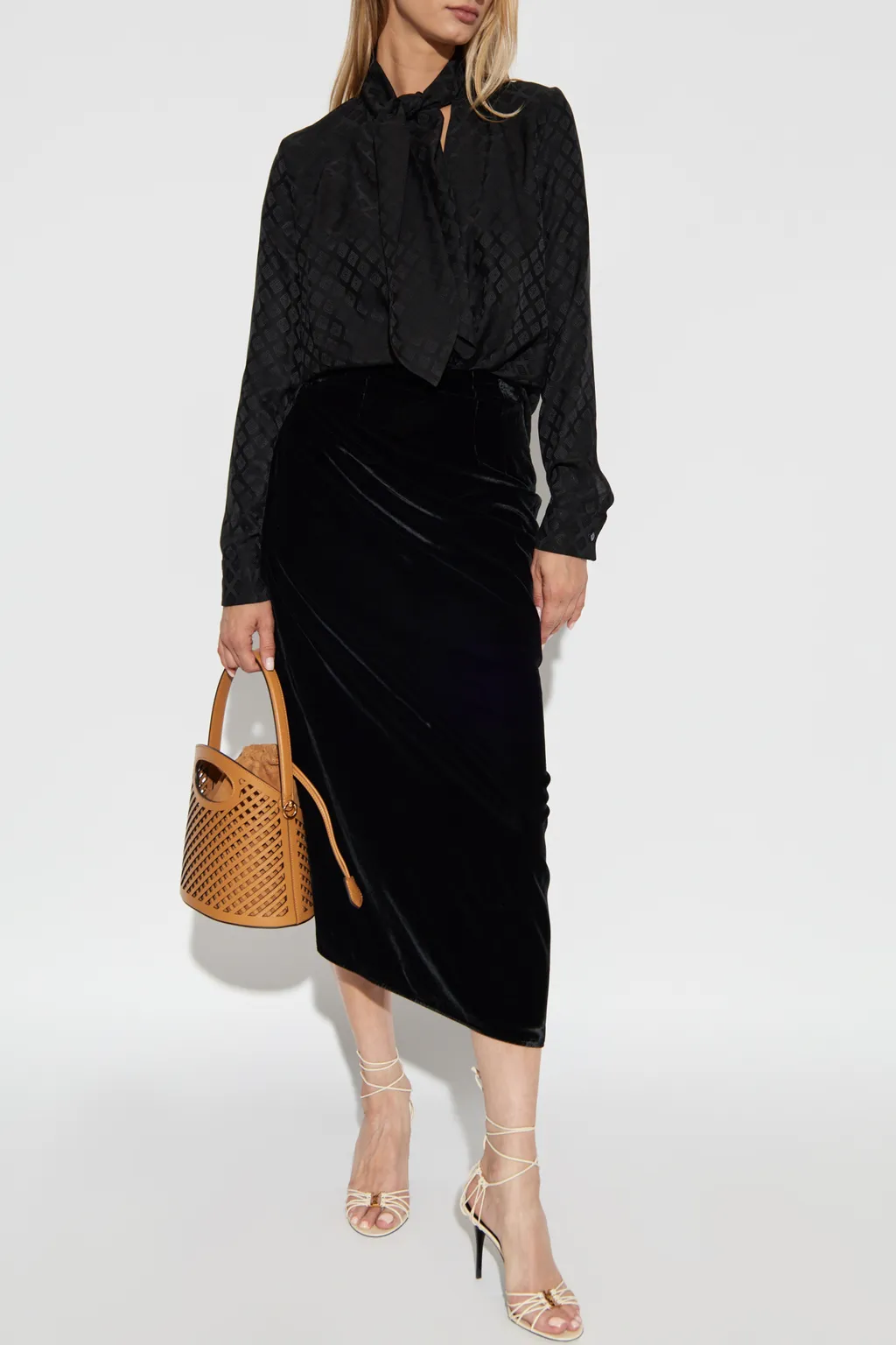 Jacquard Straight Hem Shirt