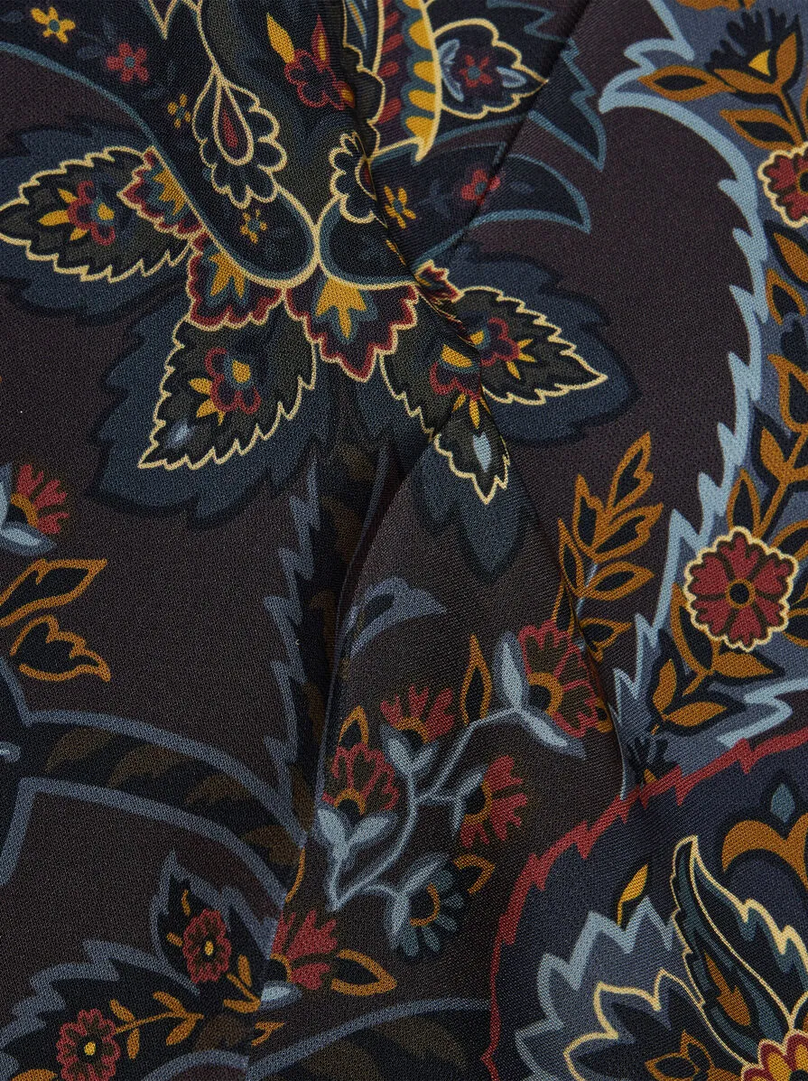 Paisley Printed Cady Trousers