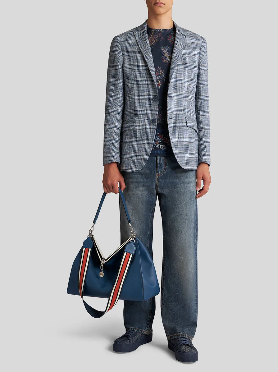 Checked Single-Breasted Blazer