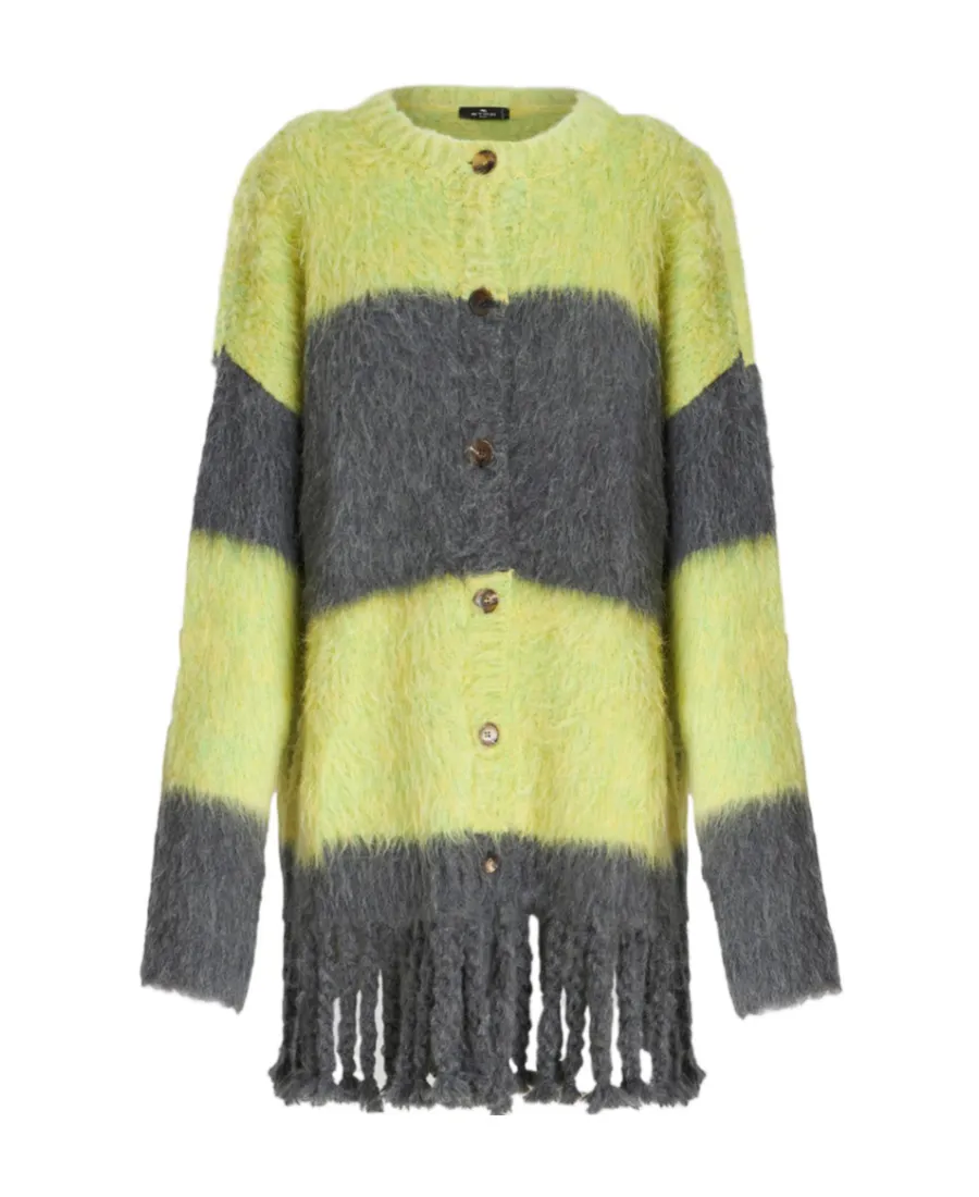Crewneck Long-Sleeved Cardigan