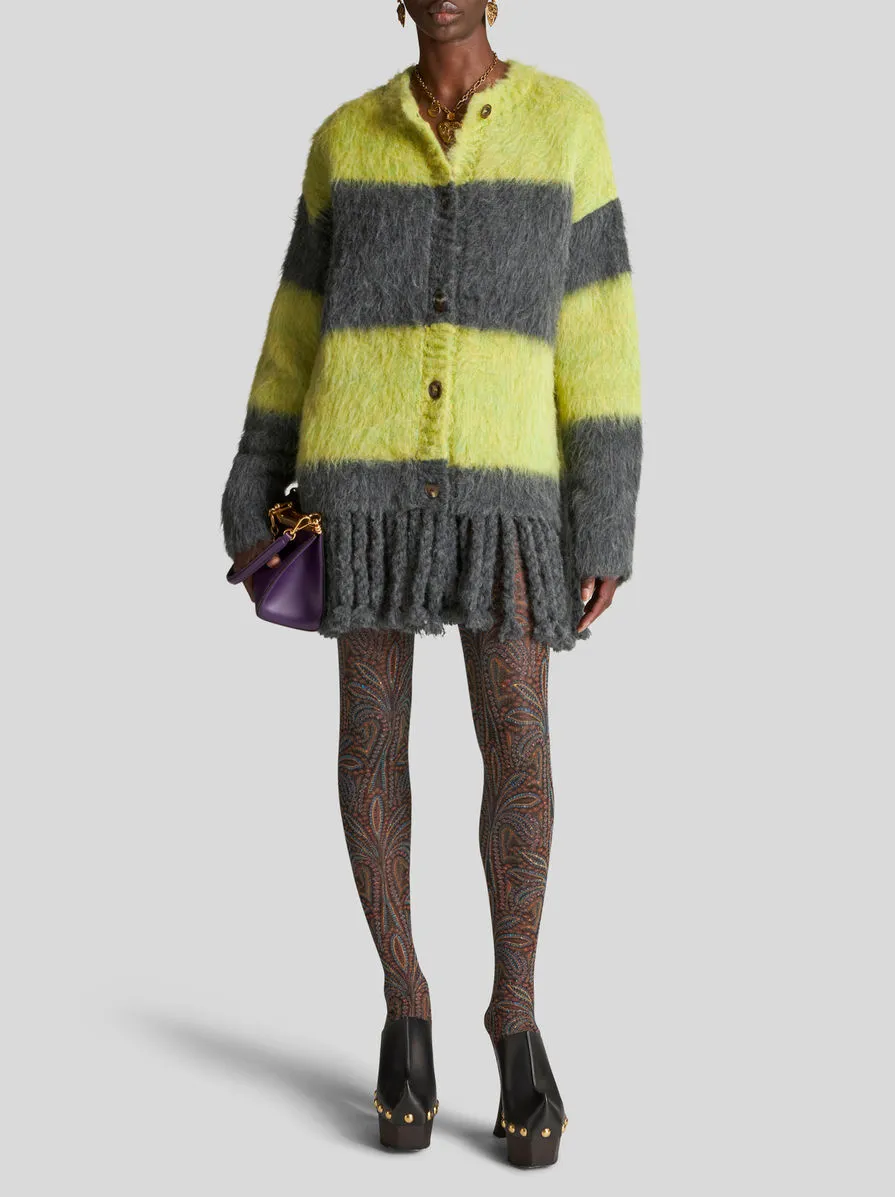 Crewneck Long-Sleeved Cardigan