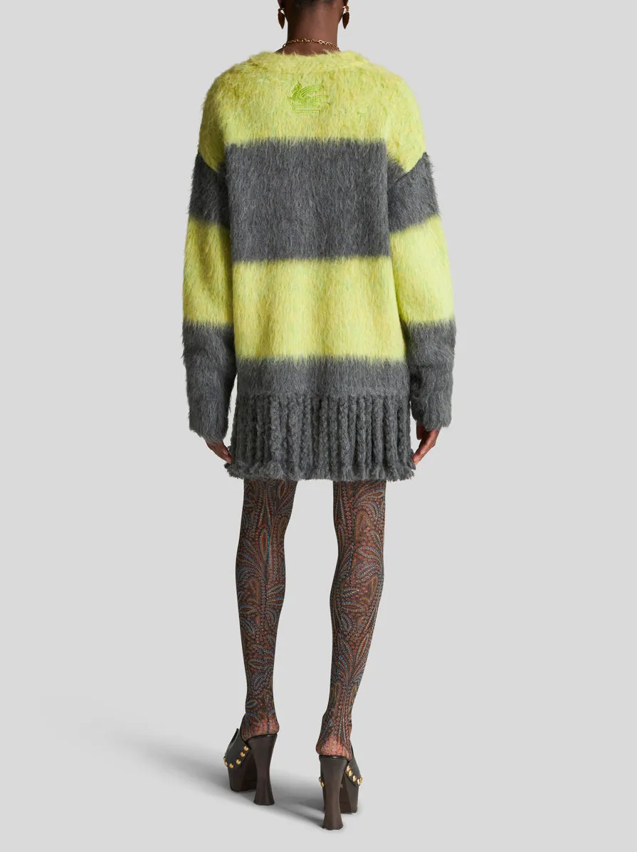 Crewneck Long-Sleeved Cardigan