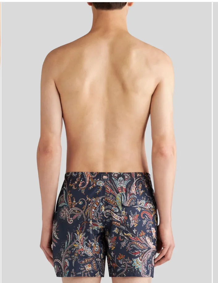 Paisley-Printed Swim Shorts